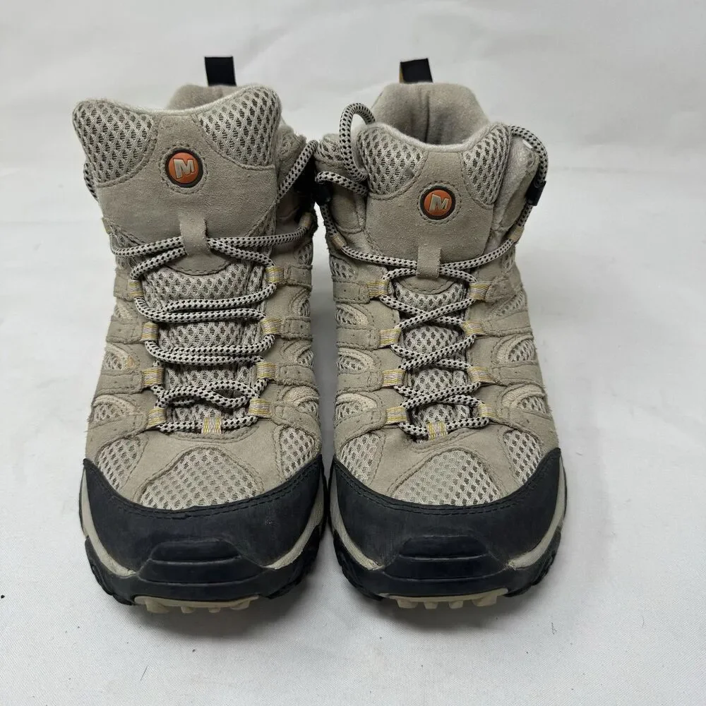 Merrell Moab Ventilator Mid Boots Mens Size 8.5 Taupe Hiking Vibram J86592